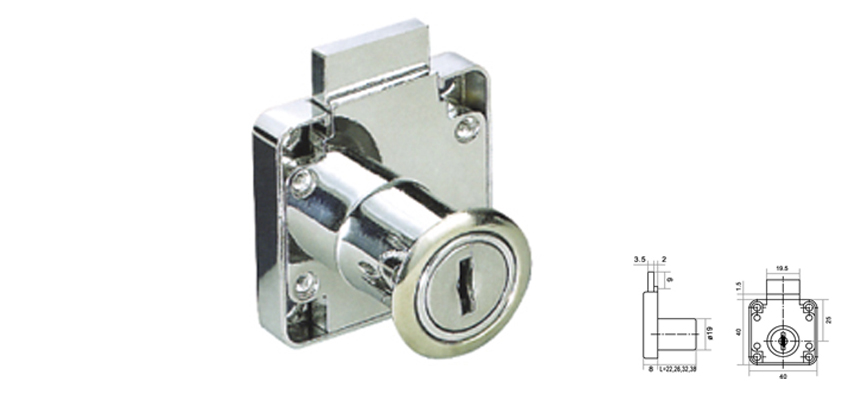 Drawer Lock,One Turn